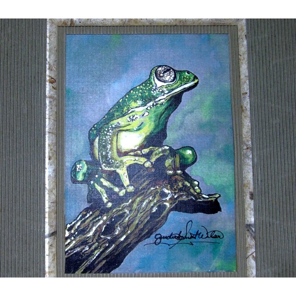 Vintage The Glass Frog Print by Artist Judith Smith Wilson - Picture 1 of 16